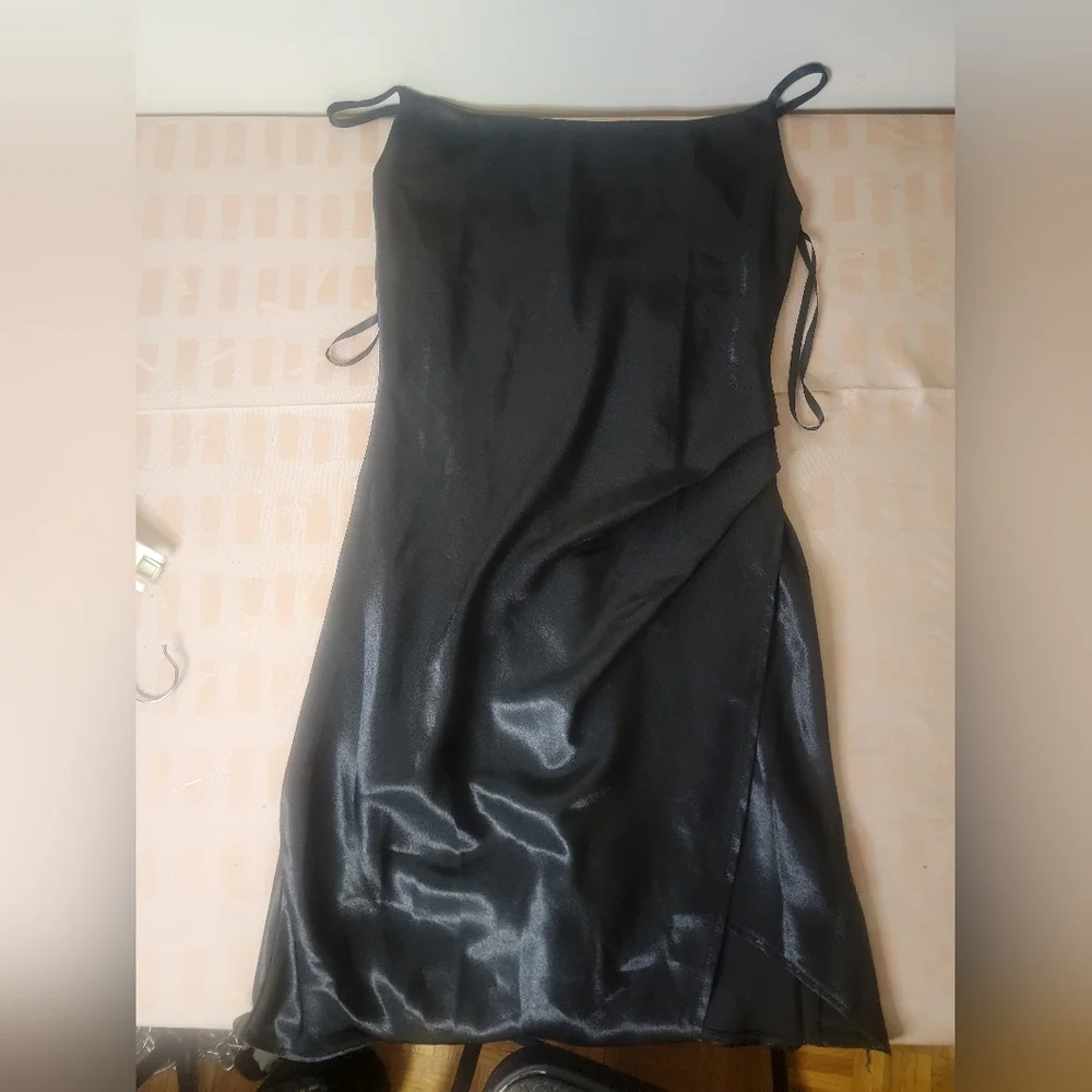 Selfie Leslie Spaghetti Strap Satin Mini Dress - Picture 3 of 6